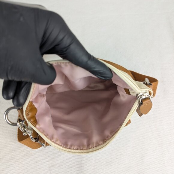 Authentic Coach Park Ivory Brown Leather Swing-pack Cross-body Bag - Picture 6 of 16